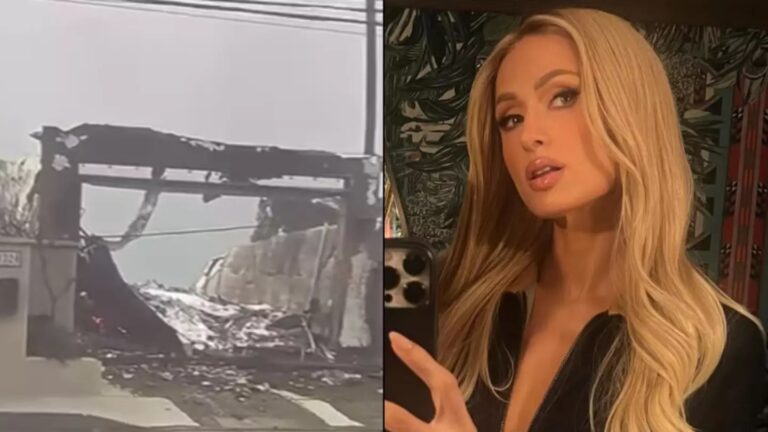 Paris Hilton is ‘heartbroken’ as she has to watch her home burn down live on TV