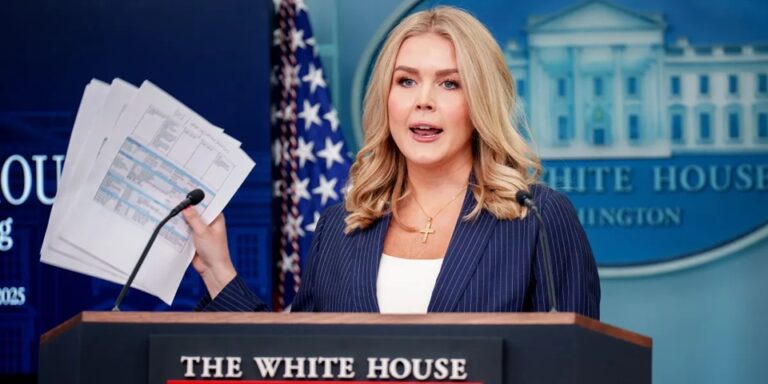 White House Press Secretary Karoline Leavitt, 27, Shares a Photo of Her Son Visiting Her at Work